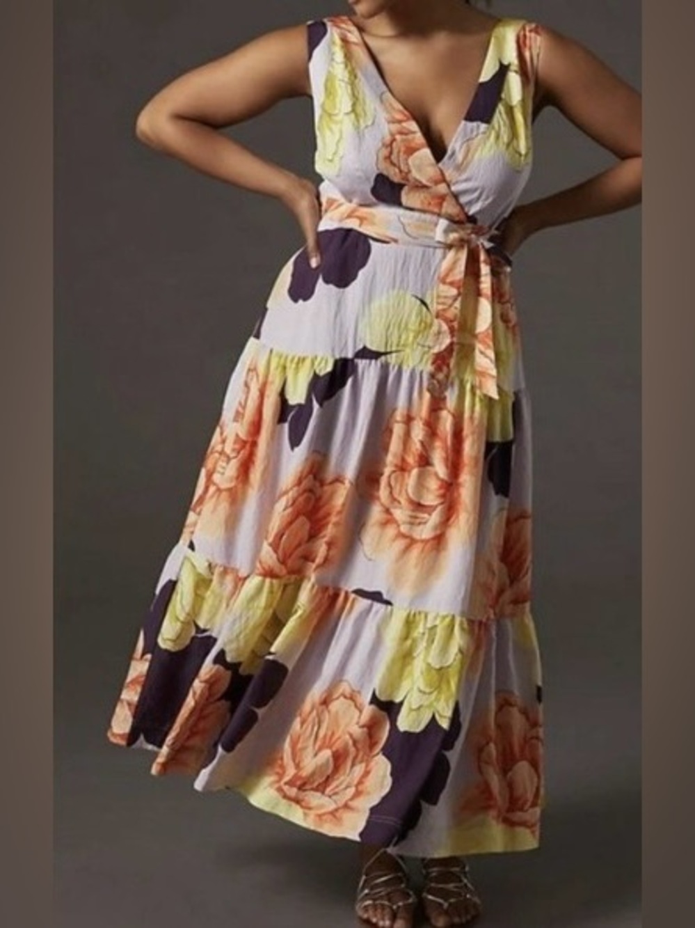 Maeve by Anthropologie Floral Wrap Maxi Dress, Size 22W, NWT